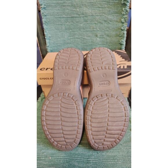 CROCS Vezzy Woman Women's Brown and Pink Thong Sandals Size 8 - Picture 4 of 8